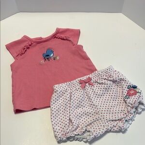 Absorba Pink and White Diaper Covers with Delicate Accents